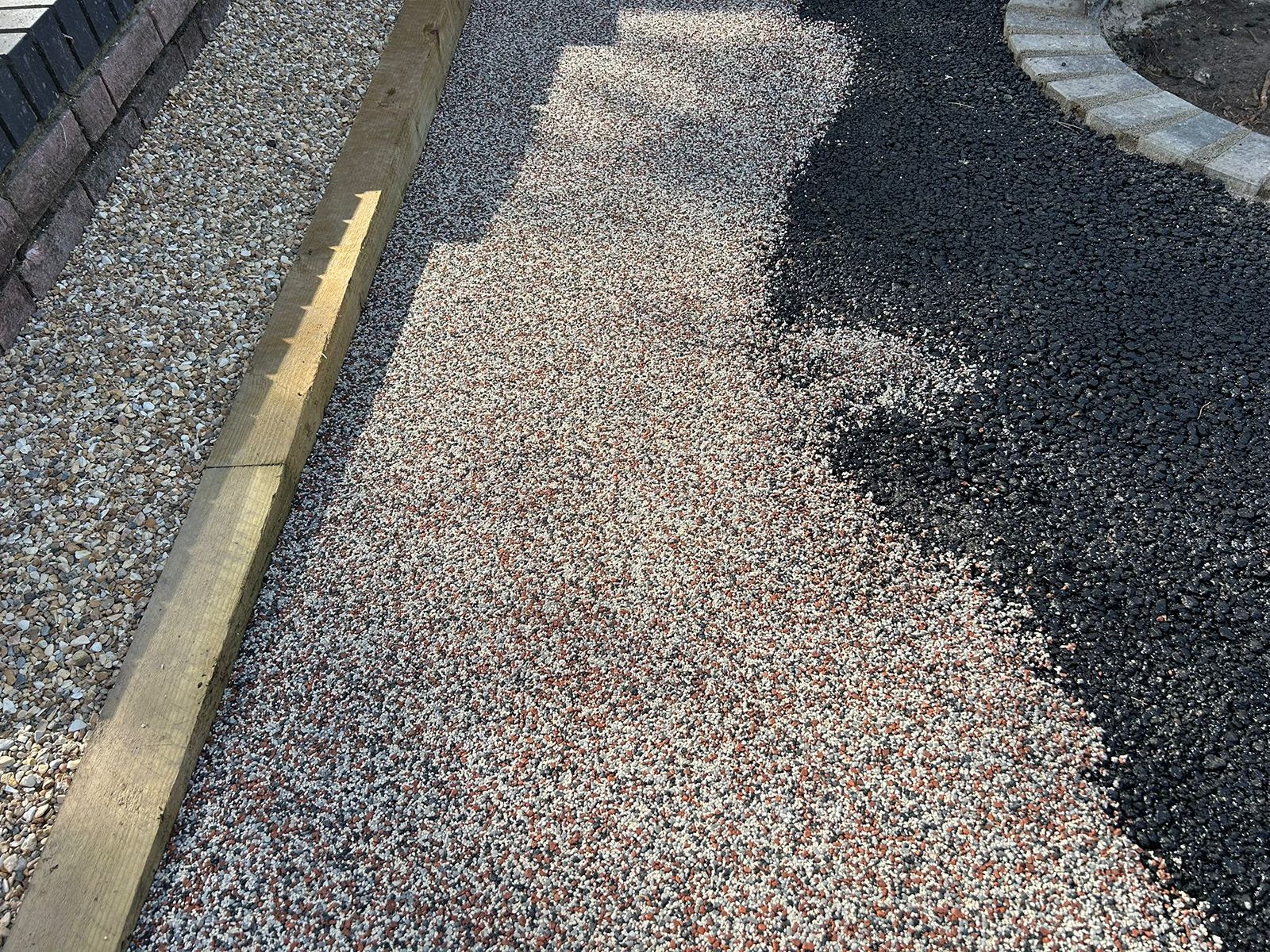 Ferndown resin bound driveway in progress